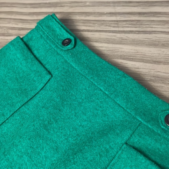 MAEVE ANTHROPOLOGIE  WOOL BLEND GREEN SKIRT MINI SIZE 4 - Picture 7 of 16